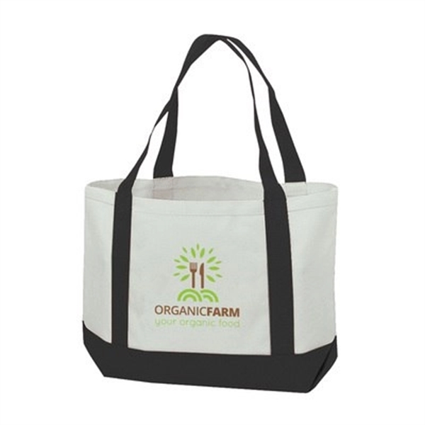 Canvas shopping tote bag with gusset and 22 inches handles.... from ASI 31517 Admart Products / Admart Line