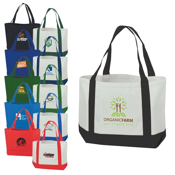 Canvas shopping tote bag with gusset and 22 inches handles.... from ASI 31517 Admart Products / Admart Line