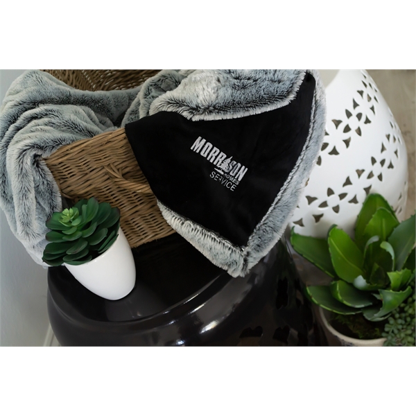 Plush, polyester faux fur throw blanket reversed with micro fur, measuring... from ASI 73520 Neet Feet / Kanata Blanket