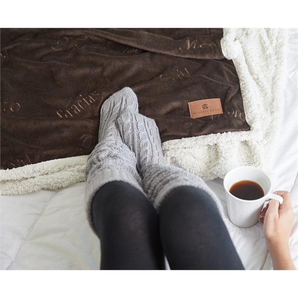 Thank You lambswool throw, 50" x 60".... from ASI 73520 Neet Feet / Kanata Blanket