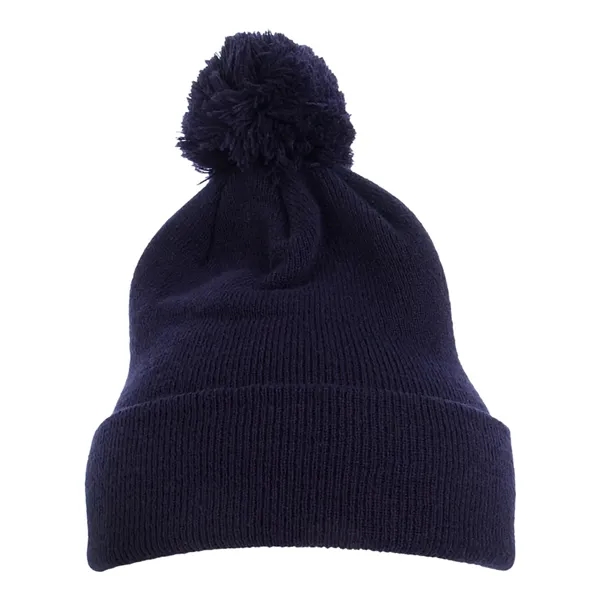 Flexfit Cuff Knit Beanie w Pom... from ASI 84358 S&S Activewear