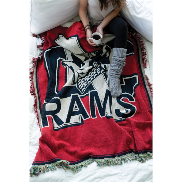 Custom woven single layer tapestry throw available in 3 sizes. 100%... from ASI 79750 Pro Towels