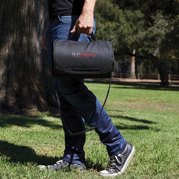 Outdoor picnic blanket with a water resistant exterior and fleece interior.... from ASI 73520 Neet Feet / Kanata Blanket