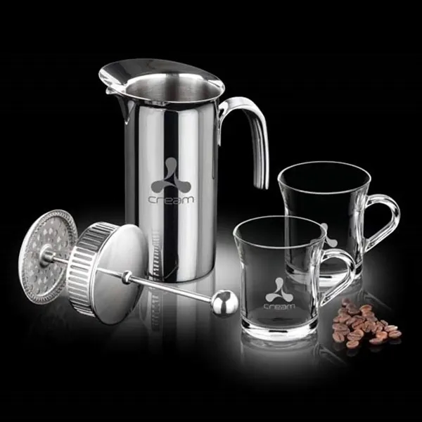 French Coffee Press & 2 Giovanni Mugs... from ASI 84592 St Regis Group