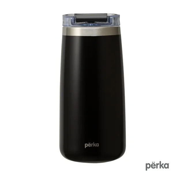 3.38" x 7.31" x 3.38" Perka® Erie 16-ounce double-wall stainless steel... from ASI 67866 Logomark/Valumark