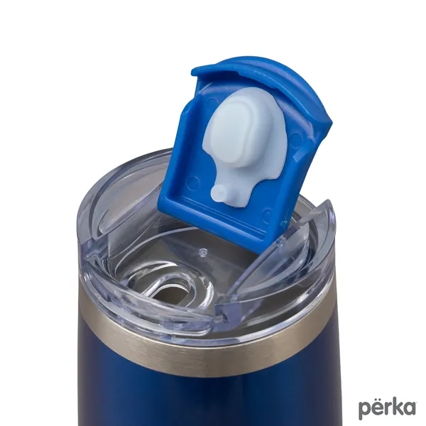 3.38" x 7.31" x 3.38" Perka® Erie 16-ounce double-wall stainless steel... from ASI 67866 Logomark/Valumark