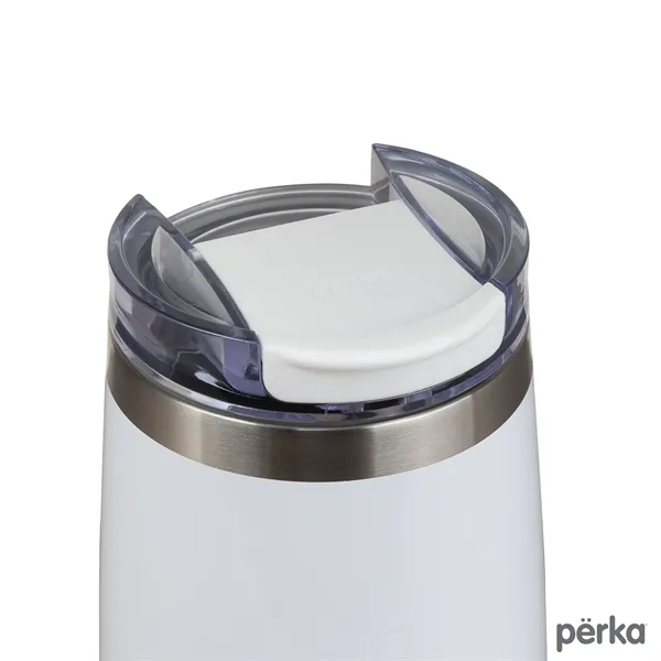 3.38" x 7.31" x 3.38" Perka® Erie 16-ounce double-wall stainless steel... from ASI 67866 Logomark/Valumark