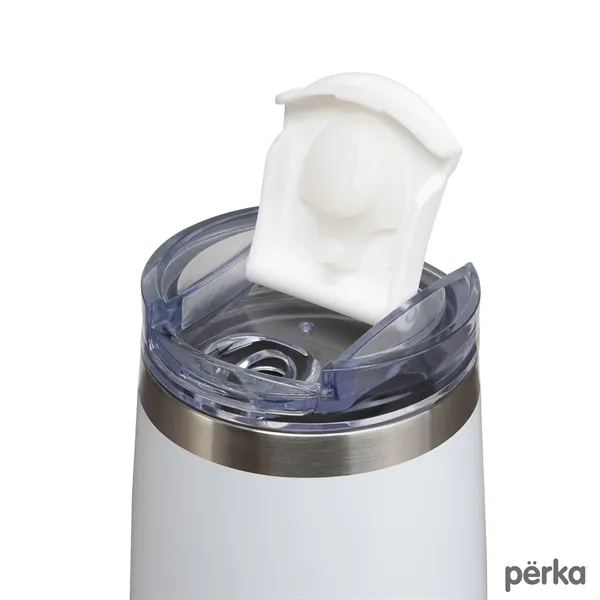 3.38" x 7.31" x 3.38" Perka® Erie 16-ounce double-wall stainless steel... from ASI 67866 Logomark/Valumark