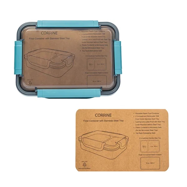 Corrine Food Container w/ Steel Tray... from ASI 67866 Logomark/Valumark
