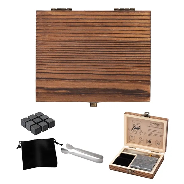 Savour 11-Piece Whiskey Stone Set... from ASI 67866 Logomark/Valumark