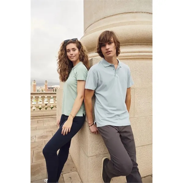 Men's polo with short sleeves, rib-knit collar, three-button placket, and side... from ASI 47965 Cutter & Buck
