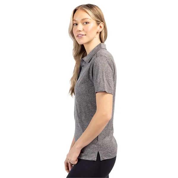 Women's polo with short sleeves, three-button placket, self-fabric neck trim, and... from ASI 47965 Cutter & Buck