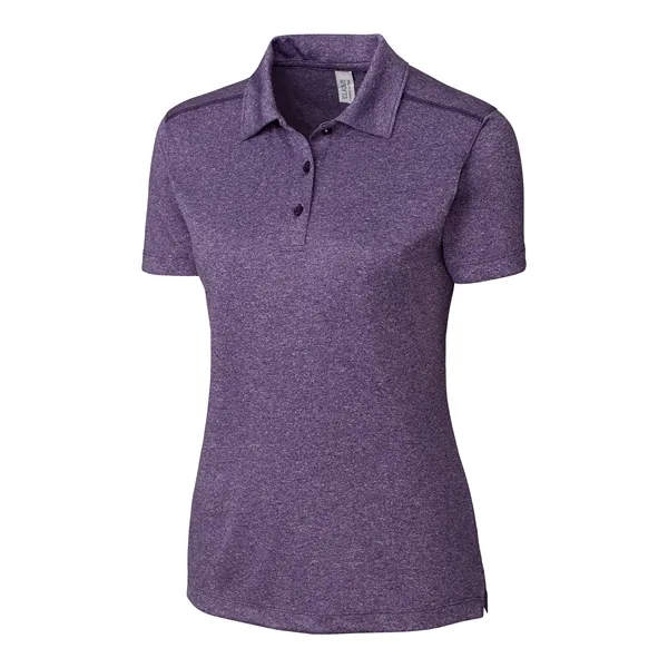 Women's polo with short sleeves, three-button placket, self-fabric neck trim, and... from ASI 47965 Cutter & Buck
