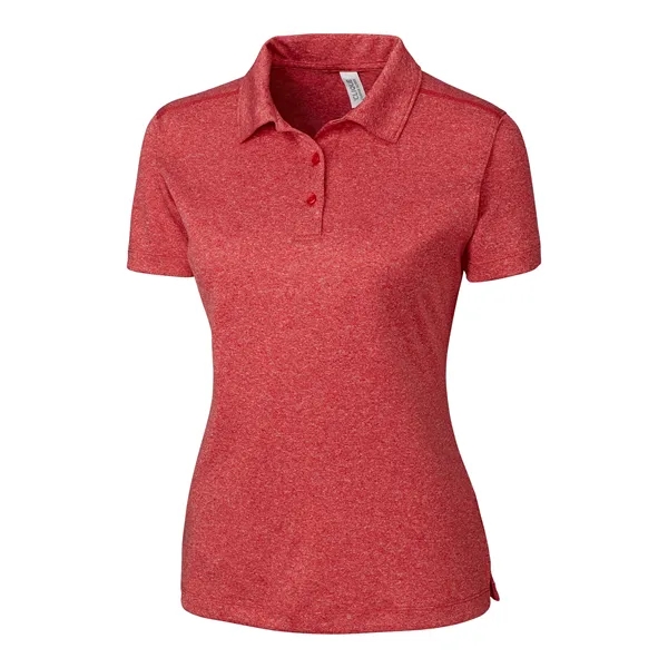 Women's polo with short sleeves, three-button placket, self-fabric neck trim, and... from ASI 47965 Cutter & Buck