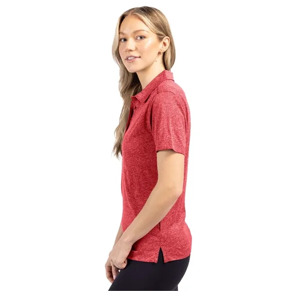 Women's polo with short sleeves, three-button placket, self-fabric neck trim, and... from ASI 47965 Cutter & Buck