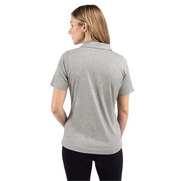 Women's polo with short sleeves, three-button placket, self-fabric neck trim, and... from ASI 47965 Cutter & Buck