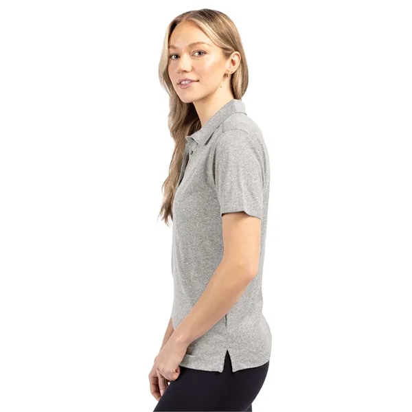 Women's polo with short sleeves, three-button placket, self-fabric neck trim, and... from ASI 47965 Cutter & Buck