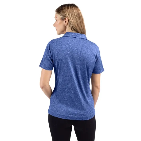 Women's polo with short sleeves, three-button placket, self-fabric neck trim, and... from ASI 47965 Cutter & Buck