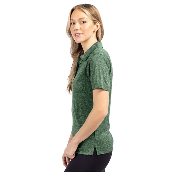 Women's polo with short sleeves, three-button placket, self-fabric neck trim, and... from ASI 47965 Cutter & Buck