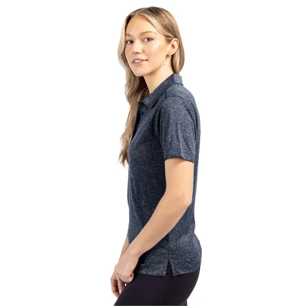 Women's polo with short sleeves, three-button placket, self-fabric neck trim, and... from ASI 47965 Cutter & Buck