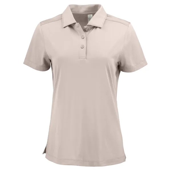 Women's polo with short sleeves, three-button placket, self-fabric neck trim, and... from ASI 47965 Cutter & Buck