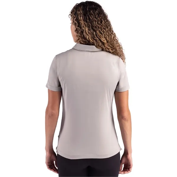 Women's polo with short sleeves, three-button placket, self-fabric neck trim, and... from ASI 47965 Cutter & Buck