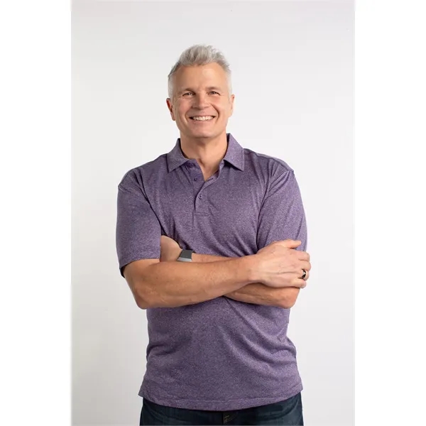 Men's polo with short sleeves, three-button placket, self-fabric neck trim, and... from ASI 47965 Cutter & Buck