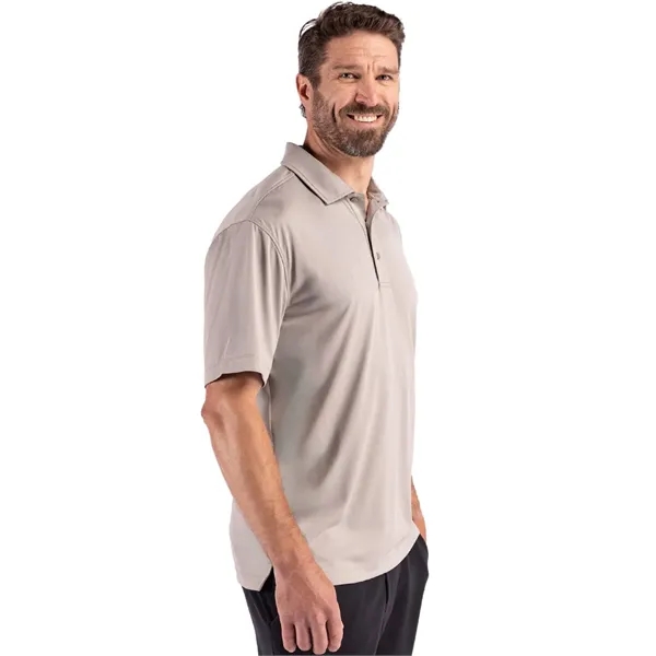 Men's polo with short sleeves, three-button placket, self-fabric neck trim, and... from ASI 47965 Cutter & Buck
