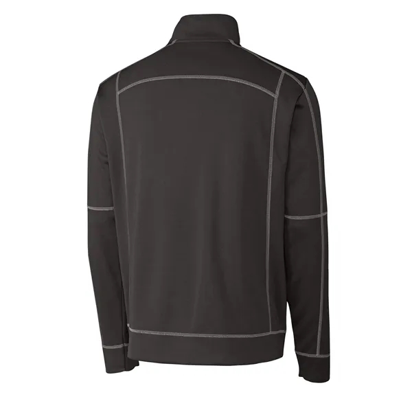 Men's sweatshirt with a half-zip, brushed fleece interior, moisture-wicking performance, and... from ASI 47965 Cutter & Buck