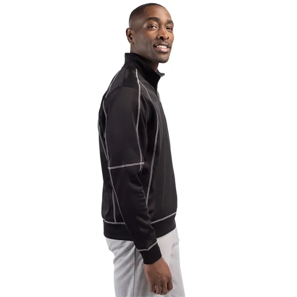 Men's sweatshirt with a half-zip, brushed fleece interior, moisture-wicking performance, and... from ASI 47965 Cutter & Buck