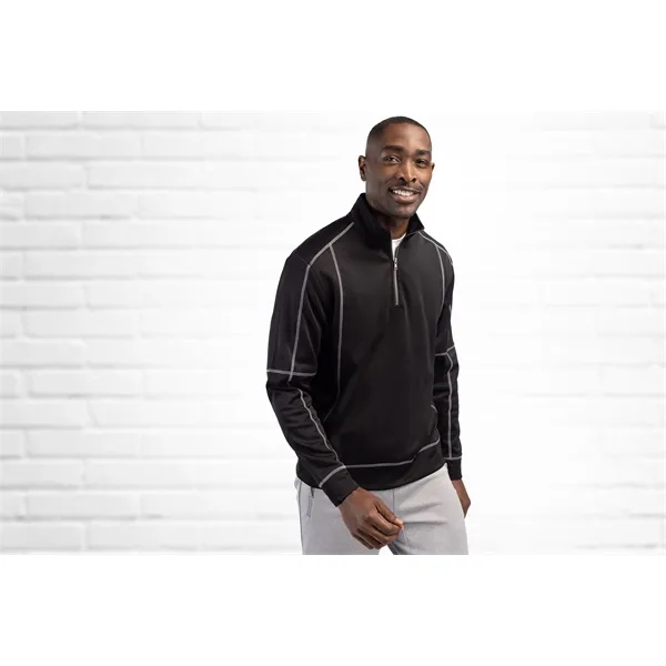 Men's sweatshirt with a half-zip, brushed fleece interior, moisture-wicking performance, and... from ASI 47965 Cutter & Buck