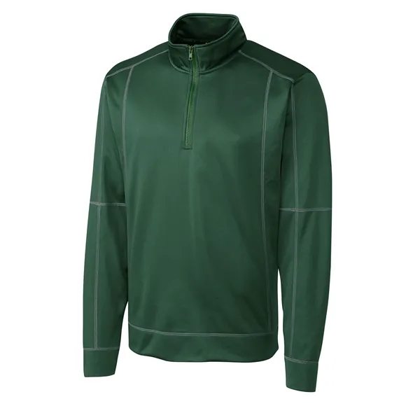 Men's sweatshirt with a half-zip, brushed fleece interior, moisture-wicking performance, and... from ASI 47965 Cutter & Buck