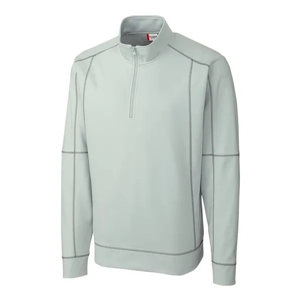 Men's sweatshirt with a half-zip, brushed fleece interior, moisture-wicking performance, and... from ASI 47965 Cutter & Buck