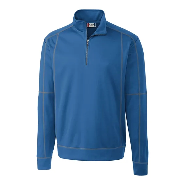 Men's sweatshirt with a half-zip, brushed fleece interior, moisture-wicking performance, and... from ASI 47965 Cutter & Buck