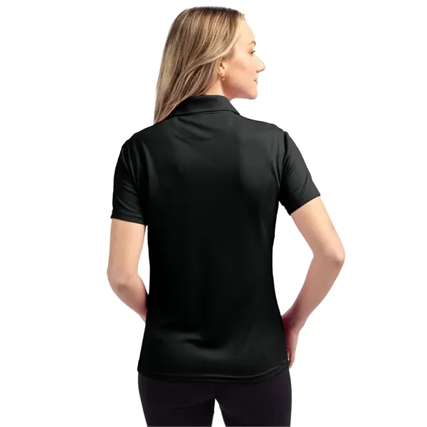 Women's polo with short sleeves, moisture-wicking performance, 3-button placket, and rib-knit... from ASI 47965 Cutter & Buck