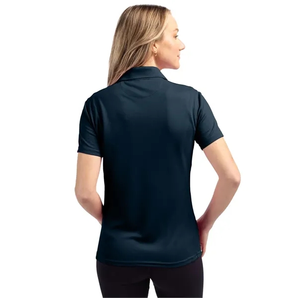 Women's polo with short sleeves, moisture-wicking performance, 3-button placket, and rib-knit... from ASI 47965 Cutter & Buck