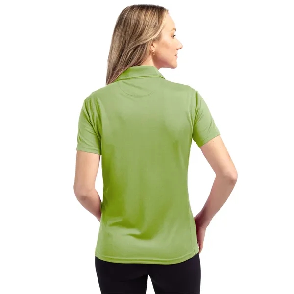 Women's polo with short sleeves, moisture-wicking performance, 3-button placket, and rib-knit... from ASI 47965 Cutter & Buck