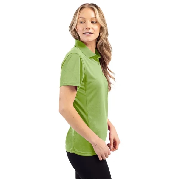 Women's polo with short sleeves, moisture-wicking performance, 3-button placket, and rib-knit... from ASI 47965 Cutter & Buck