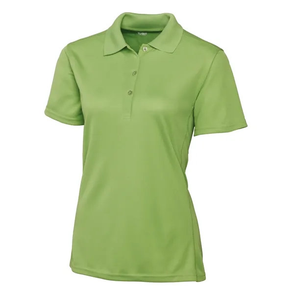 Women's polo with short sleeves, moisture-wicking performance, 3-button placket, and rib-knit... from ASI 47965 Cutter & Buck