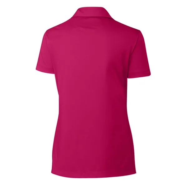 Women's polo with short sleeves, moisture-wicking performance, 3-button placket, and rib-knit... from ASI 47965 Cutter & Buck