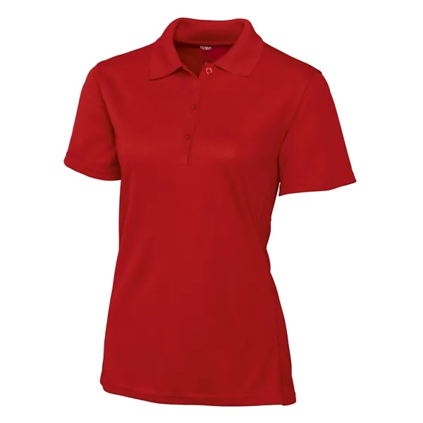 Women's polo with short sleeves, moisture-wicking performance, 3-button placket, and rib-knit... from ASI 47965 Cutter & Buck