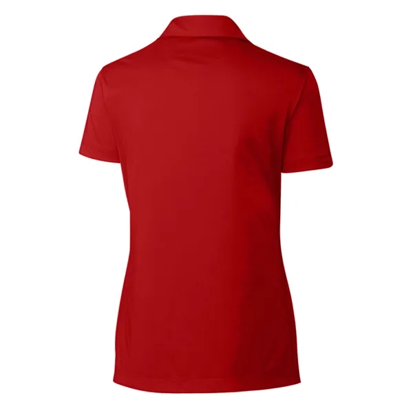 Women's polo with short sleeves, moisture-wicking performance, 3-button placket, and rib-knit... from ASI 47965 Cutter & Buck