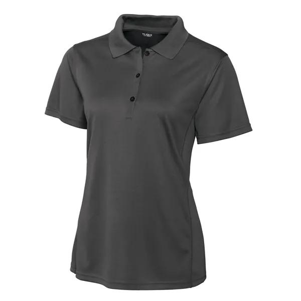 Women's polo with short sleeves, moisture-wicking performance, 3-button placket, and rib-knit... from ASI 47965 Cutter & Buck