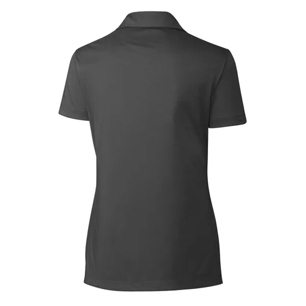 Women's polo with short sleeves, moisture-wicking performance, 3-button placket, and rib-knit... from ASI 47965 Cutter & Buck