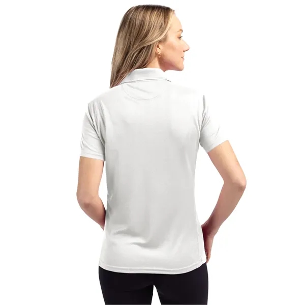 Women's polo with short sleeves, moisture-wicking performance, 3-button placket, and rib-knit... from ASI 47965 Cutter & Buck