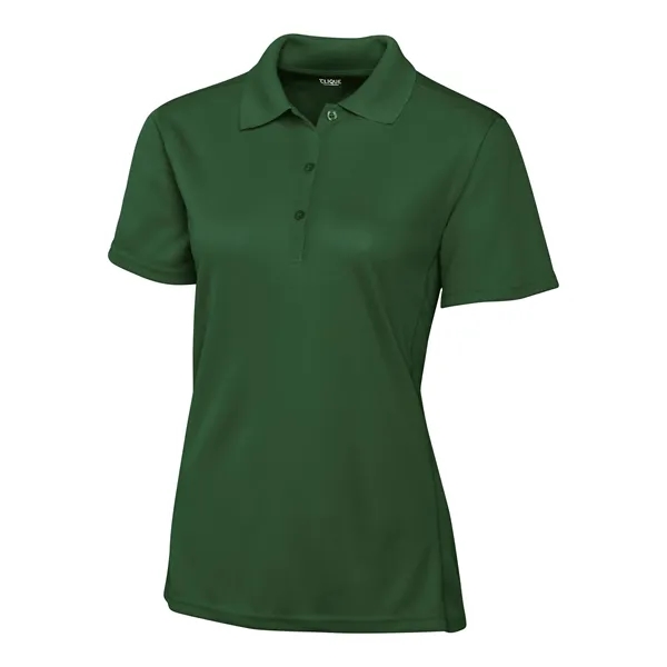 Women's polo with short sleeves, moisture-wicking performance, 3-button placket, and rib-knit... from ASI 47965 Cutter & Buck