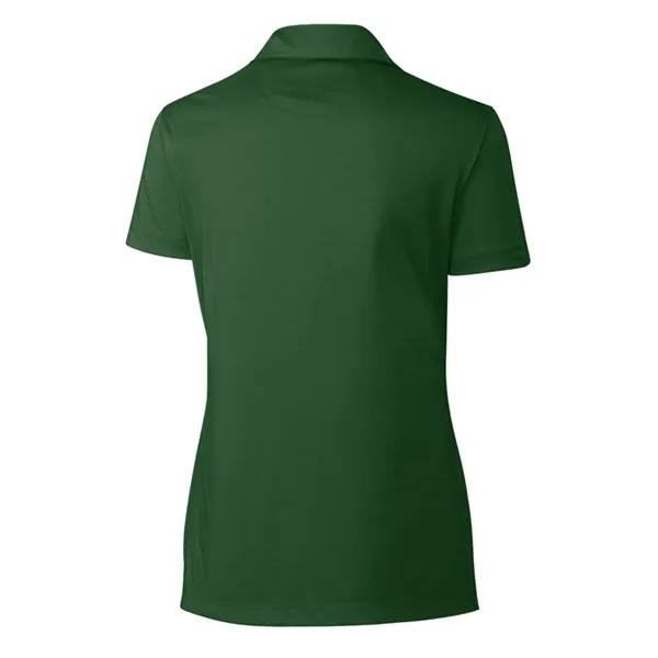 Women's polo with short sleeves, moisture-wicking performance, 3-button placket, and rib-knit... from ASI 47965 Cutter & Buck