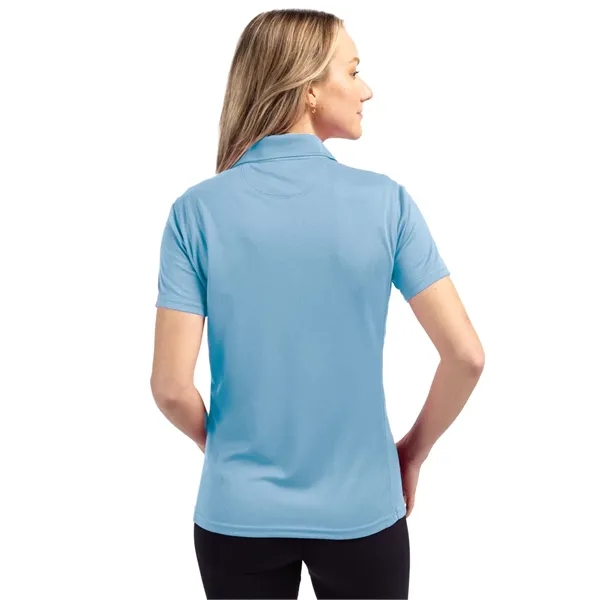 Women's polo with short sleeves, moisture-wicking performance, 3-button placket, and rib-knit... from ASI 47965 Cutter & Buck