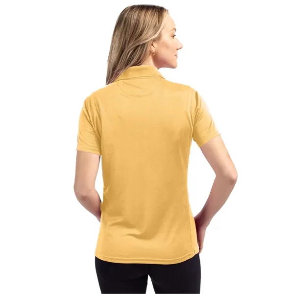 Women's polo with short sleeves, moisture-wicking performance, 3-button placket, and rib-knit... from ASI 47965 Cutter & Buck