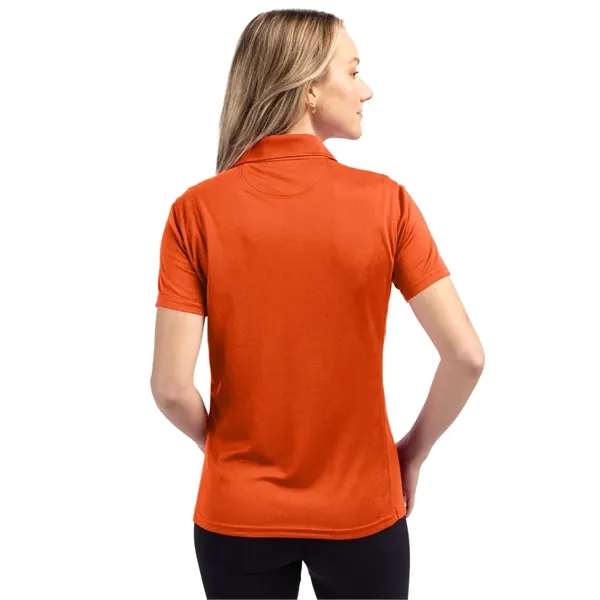 Women's polo with short sleeves, moisture-wicking performance, 3-button placket, and rib-knit... from ASI 47965 Cutter & Buck